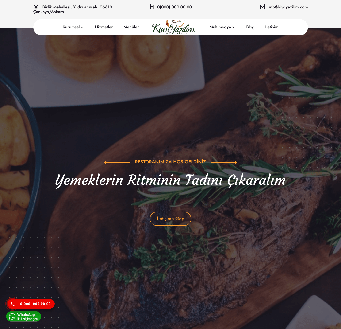 7. Kiwi Restoran Yazılımı