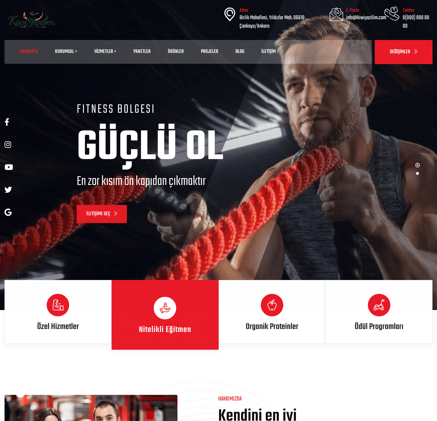 13. Kiwi Spor Salonu Yazılımı